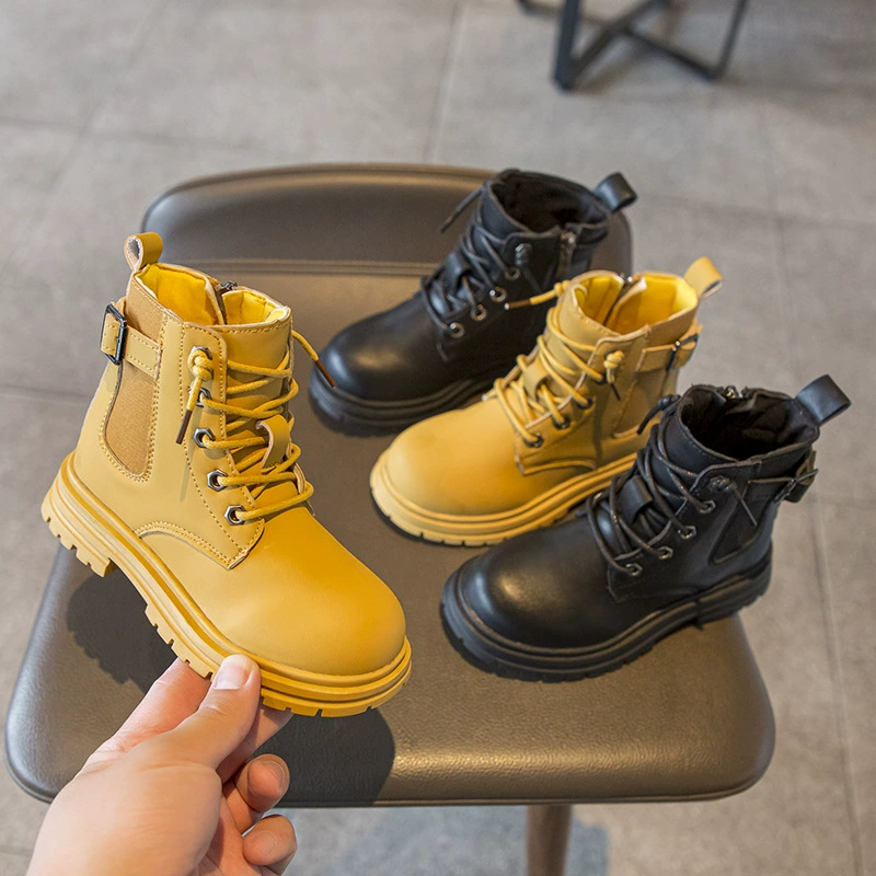 Ботинки Martin для мальчиков 2023 Весна и осень Новые Детские Модные сапоги Короткие сапоги для девочек Детская обувь Ботинки из ревеня Одиночные сапоги с мягкой подошвой