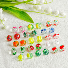 趣味滴油手绘玻璃散珠水果创意珠子DIY串珠材料手工耳环饰品配件