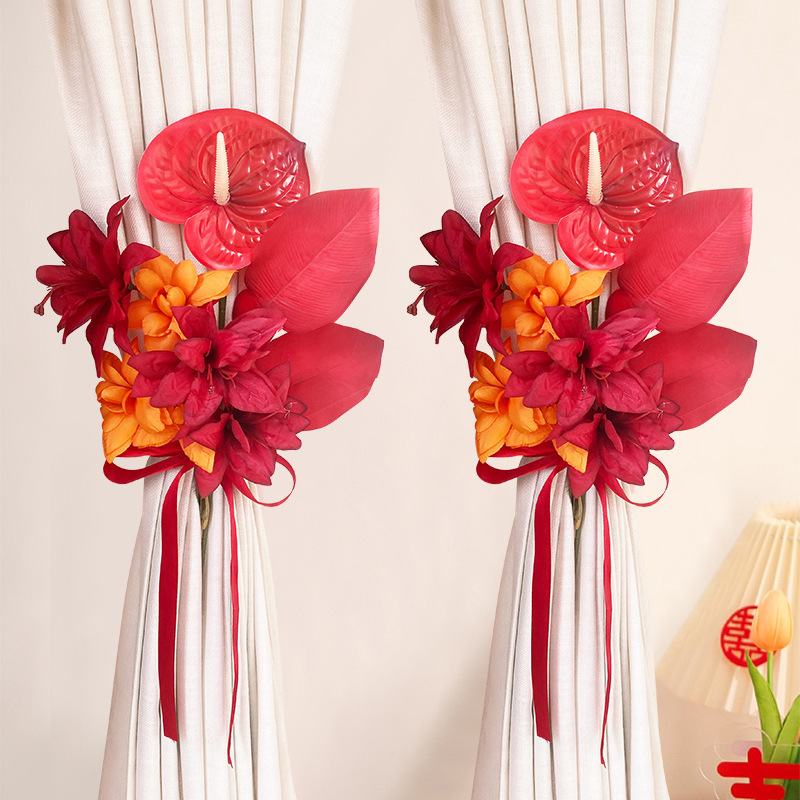 Paquete de cortina roja