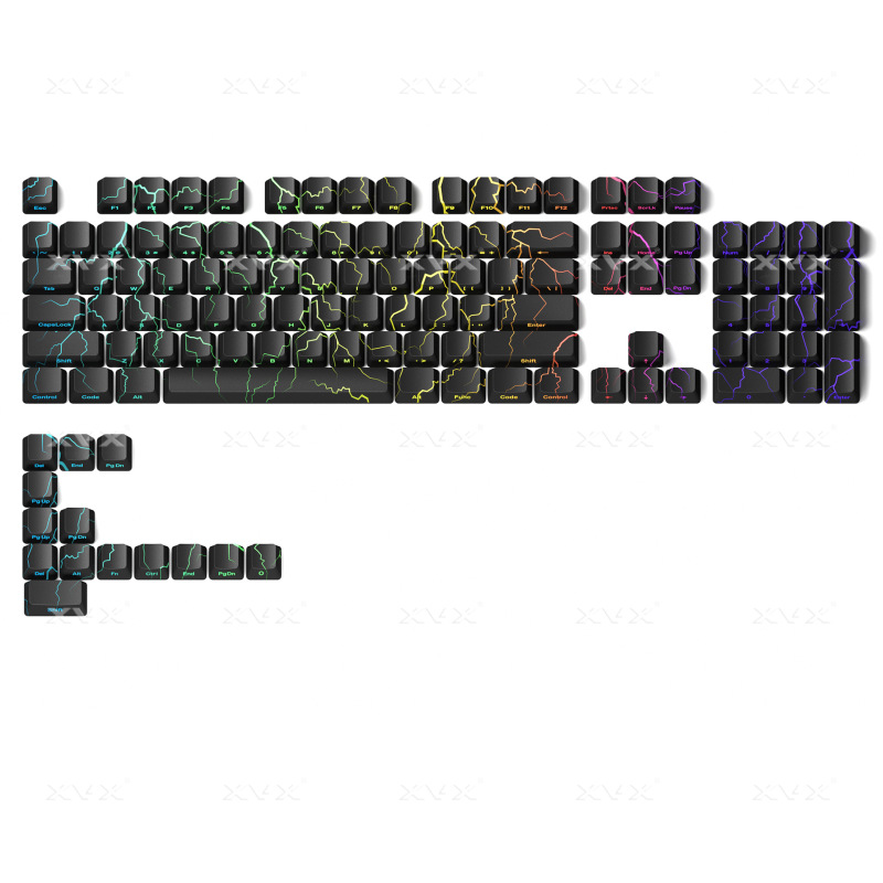 XVX 流星紋2.0キーキャップ IMD技術サイド刻印文字パターン透光カスタムメカニカルキーボードキャップ越境|undefined