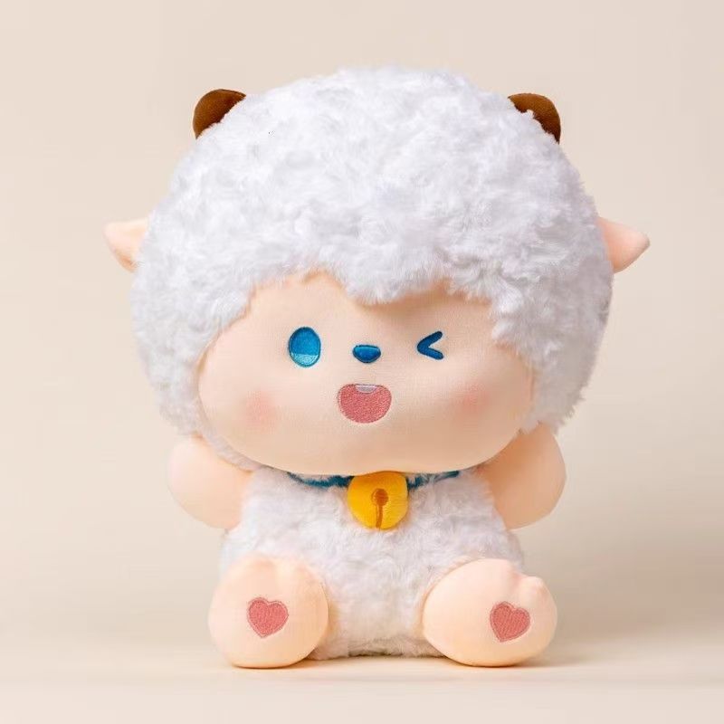 쾌적한 염소와 큰 큰 늑대 포옹 시리즈 인형 봉제 장난감 귀여운 게으른 인형 부드러운 귀여운 인형