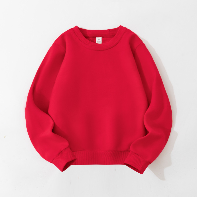 儿童卫衣广告衫纯色可定图案宝宝衣服童装线圈卫衣秋款空白衫批发|undefined