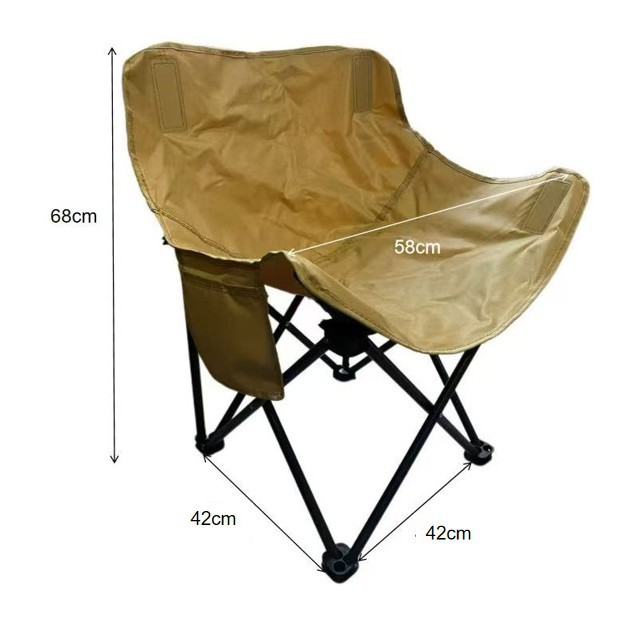 Moon chair low back one-size-fits-all outdoor camping chair fishing sketching portable outdoor camping picnic outdoor folding chair 5