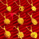 Vietnam sand gold live fashion water ripple chain wholesale love necklace fashion love necklace water ripple