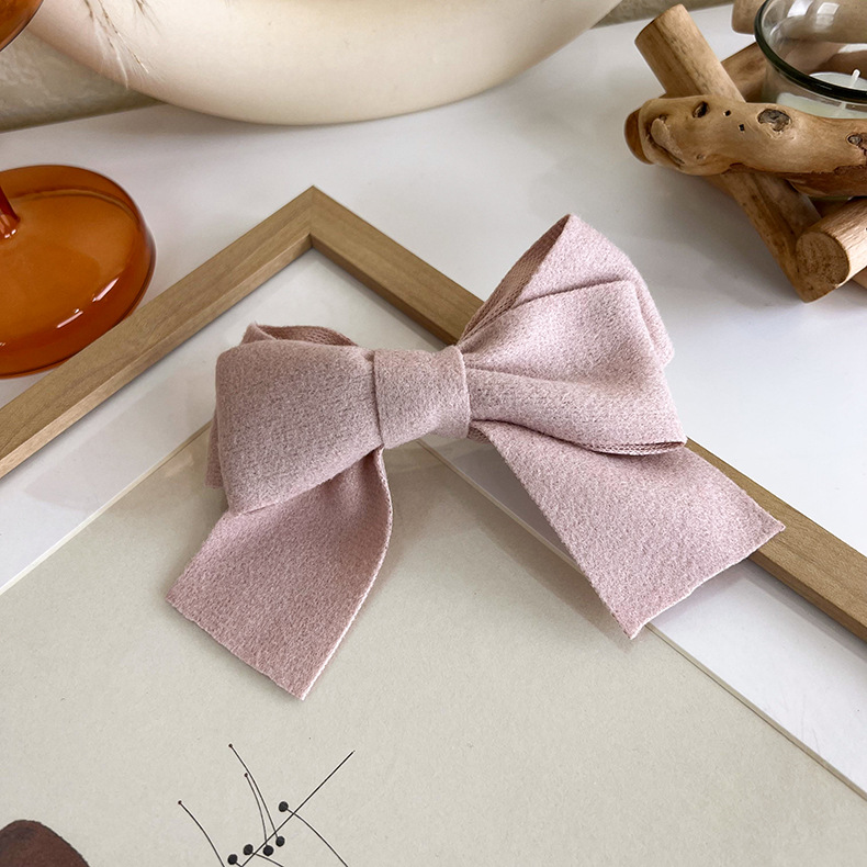 Pink Bow Hairpin Japanese And Korean Hair Accessories display picture 5