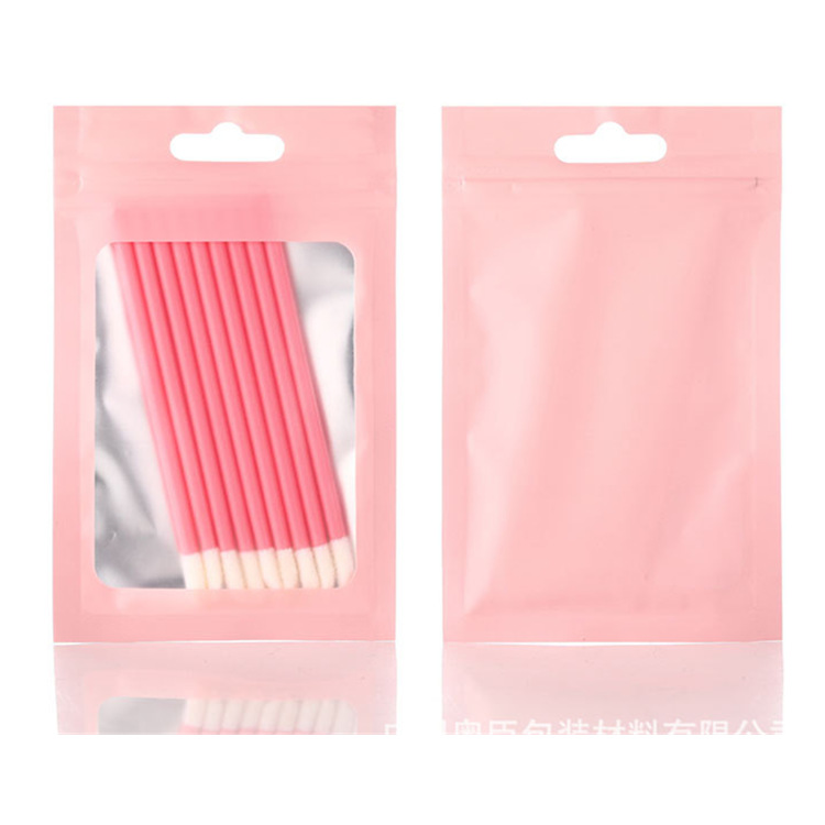Frosted yin and yang ziplock bags, accessories, frosted aluminum foil bags, mobile phone cases, plastic bags, accessories, composite bags, pink ziplock bags