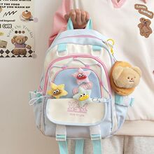 学院风撞色少女书包ins迷你初中可爱双肩包清新旅游轻便学生背包