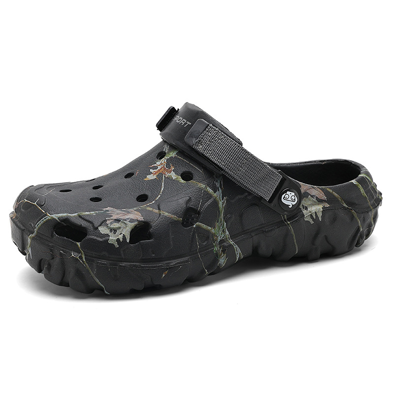 Baotou zapatillas de tamaño grande para hombres zapatos de verano portátiles para el exterior de moda versátil zapatillas de playa