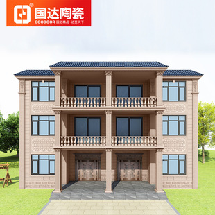 Laoda Ceramics Roman Art Lines Gold Sand Red Parquet Villa Fully Equipped Ceramic Tiles Exterior Wall Tiles
