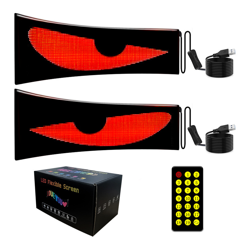 LED pantalla flexible APP bluetooth coche publicidad pantalla IP65 impermeable a todo color inteligente HD coche pegatinas pantalla suave