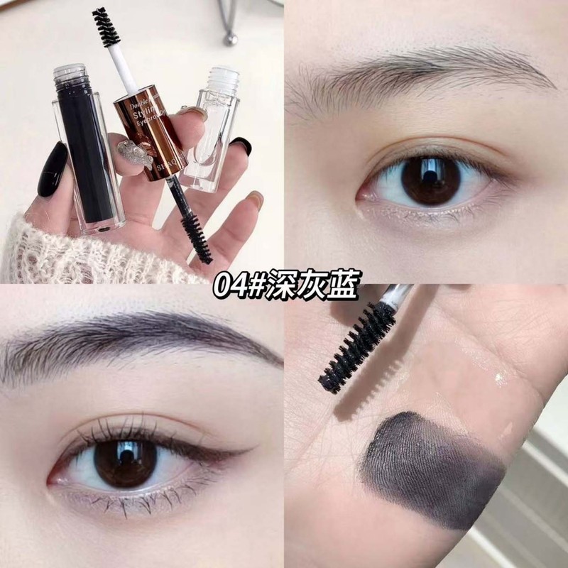 SHAQINUOダブルヘッドセット眉毛染めクリーム化粧防水防汗眉毛クリーム自然立体野生眉|undefined