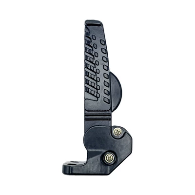 Can Be Used for the Rear Seat Folding and Retractable Aluminum Foot Pedal of the Third and Fourth Generation Hongtu Electric Vehicle of Wolf Warrior Linhai (Electric vehicle pedal) - black-left-pedal