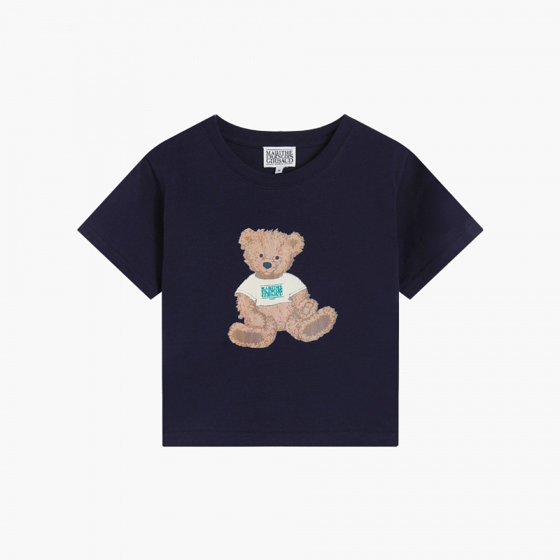 スポット韓国マリス半袖レタープリントラウンドネックTシャツレディースショートトップジェニー・チェ・ジンユアンと同じスタイル|undefined