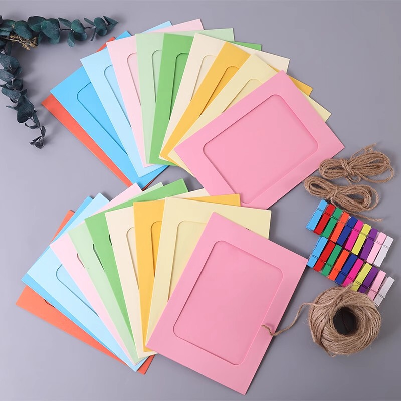 Creative Paper Photo Frame DIY Wall Hanging Photo Cardboard Frame Photo Wall Combination 4 Inches 5 Inches 6 Inches 7inch 8inch Paper Photo Frame