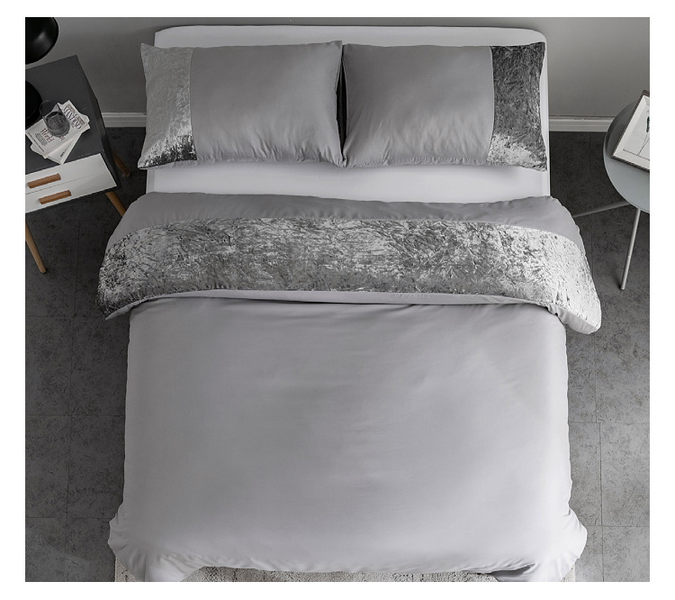 Boman Lakástextil ágynemű Három részes méretű bársony összefűzött paplanhuzat szett_voghion.com