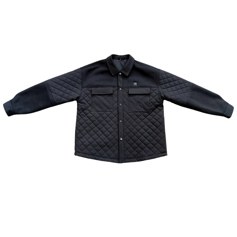 Calentador de hombre personalizado transfronterizo acolchado camisa de algodón chaqueta de primavera para hombre ropa cálida y a prueba de viento para hombre