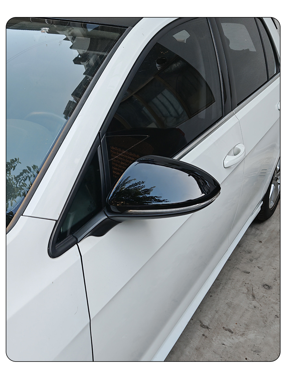 Volkswagen Suitable for Golf 7Km7 Lingdu Rearview Mirror Cover with Carbon Fiber Pattern, Forged Pattern