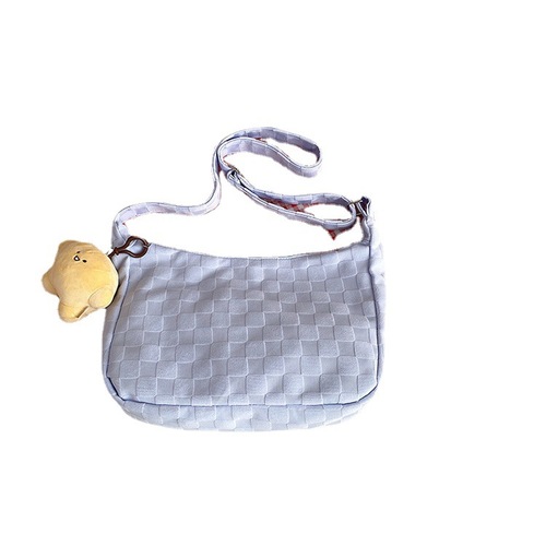  New Women's Personal Fashion Large Capacity Student Tutoring Towel Pattern Simple Matchable Single Shoulder Bag Trendy Slant