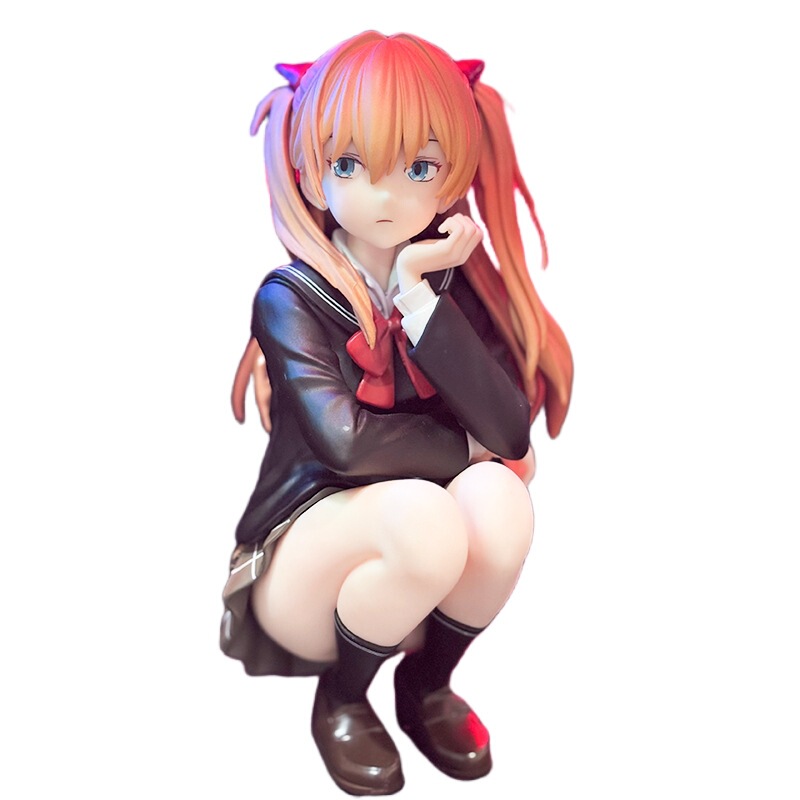 新世紀エヴァンゲリオンしゃがみアスカ美少女アニメ周辺デスクトップ装飾誕生日ギフト|undefined