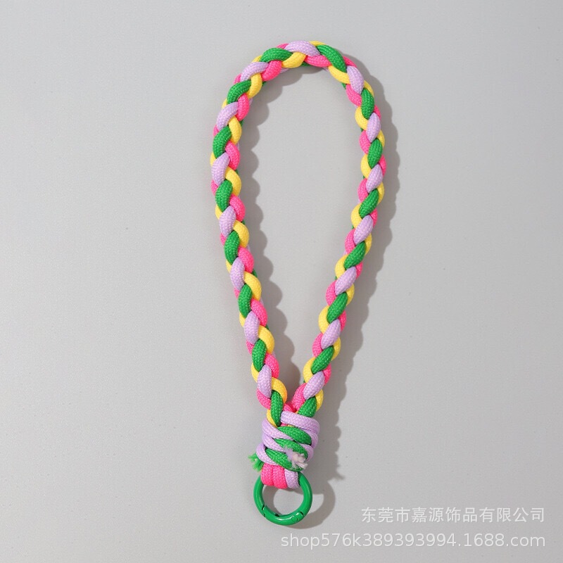 ins极简风纯色编织手工手机绳七彩通用手机壳相机挂链手机挂绳|undefined