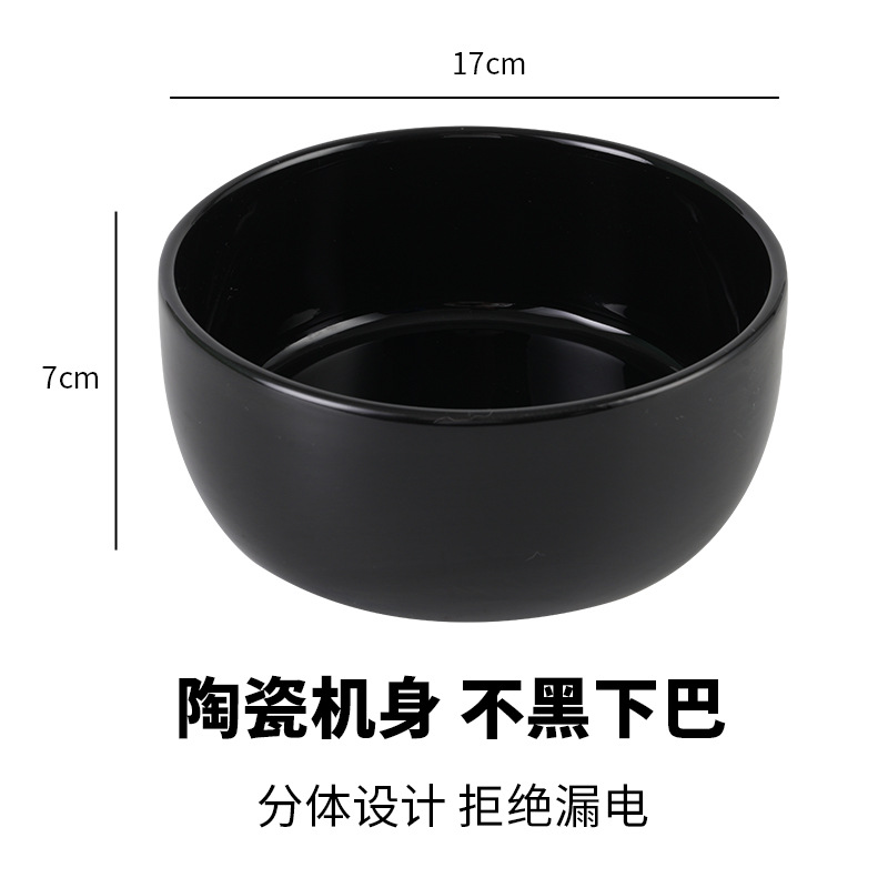 Silencioso y sin fugas Pet Temperatura constante Tazón para gatos Cerámica Mentón anti-negro De gran capacidad Temperatura regular Bebedero para gatos