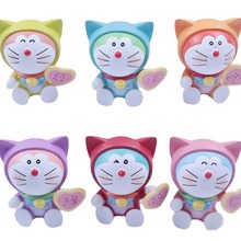 6款哆啦A梦祈福叮当猫手办摆件福气满满机器猫手办模型车载摆件