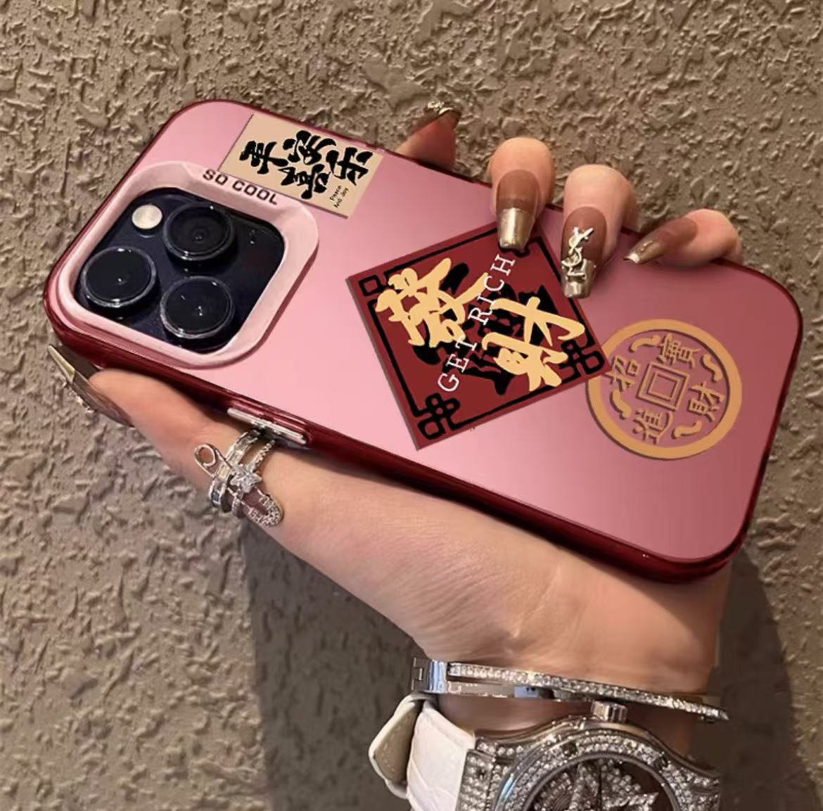 Color Silver Shell-Pink-Fortune Lucky Fortune 9856