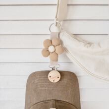 ins风花朵小熊夏天出行太阳帽夹多功能包包收纳挂夹防丢挂饰挂扣