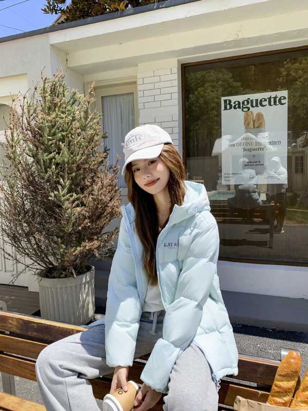 韩版短款羽绒服女连帽2025冬季新款小个子宽松加厚面包服冬外套潮|undefined