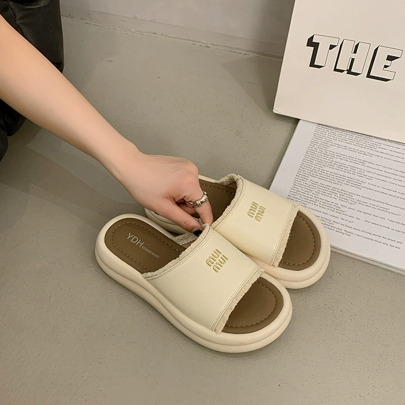 Женские летние пляжные сандалии 2025 года, новые, повседневные, модные, на толстой подошве с юбкой, увеличивающие рост.