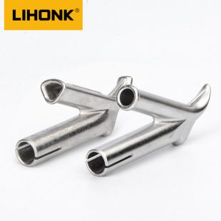Hot air plastic welding gun welding nozzle Y-type quick triangle nozzle PVC plastic floor welding accessories point nozzle drag air nozzle