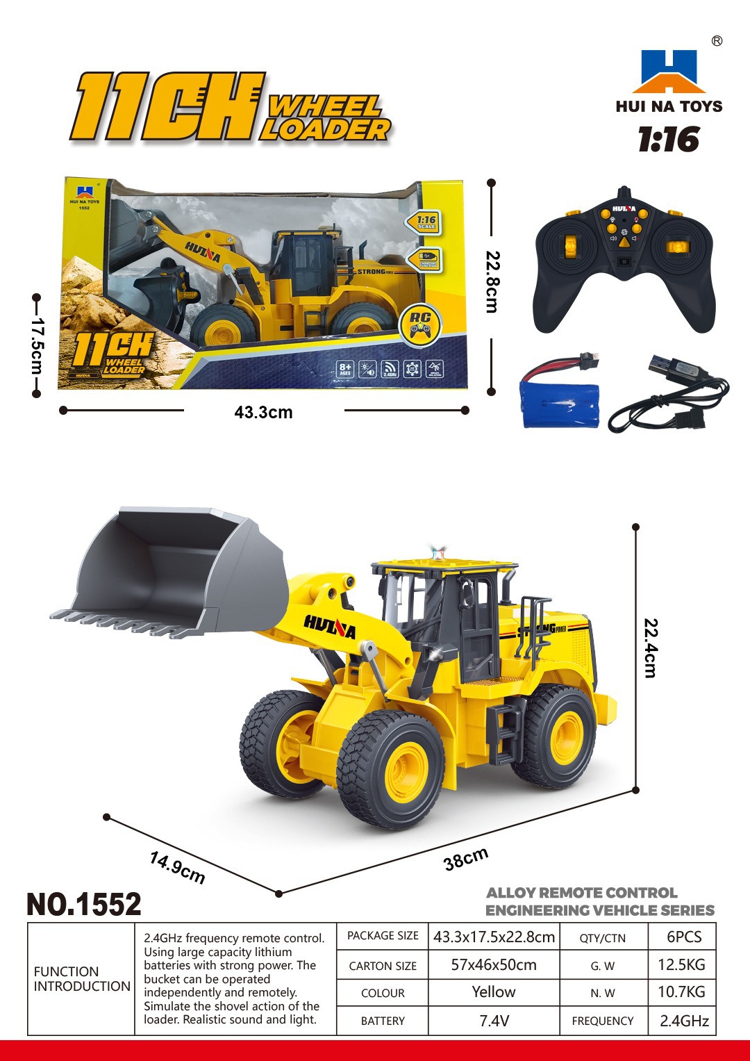 Suministro 1: 14 modelo de vehículo de ingeniería de aleación de control remoto simulación de excavadora camión de descarga mezclador juguetes para niños