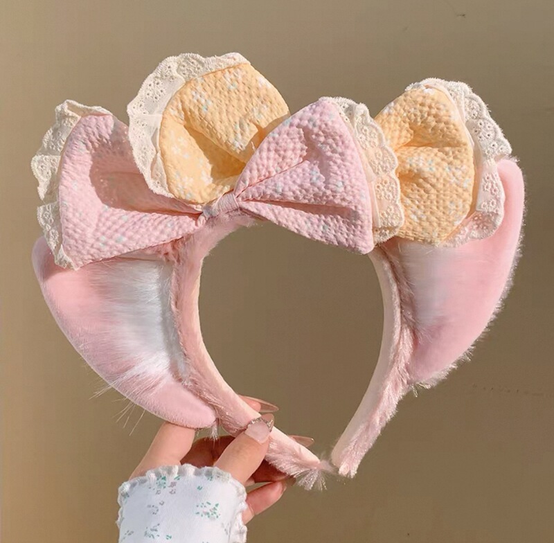 遊園地の女の子のかわいいぬいぐるみパンダフィーベア耳カチューシャ女性の写真ヘアピン洗顔カチューシャヘアアクセサリー|undefined