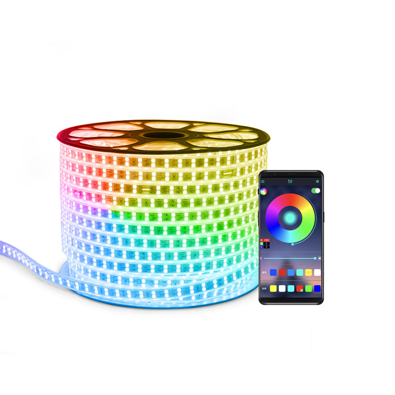 Led付きスマートbluetooth制御リビングルーム天井ネオン家庭用カラフル変色屋外防水ライトバー220v|undefined