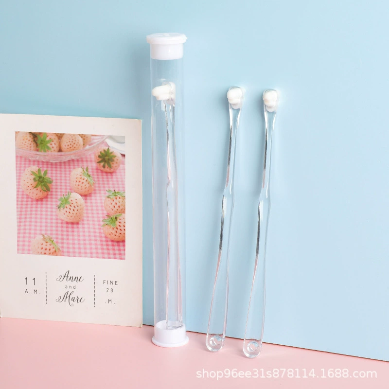 Зубная щетка для домашних животных, маленькая, для кошек и собак, высококачественная, прозрачная, с маленькими острыми мягкими волосами, одна связка, зубная щетка для животных, оптовая продажа, внешняя торговля