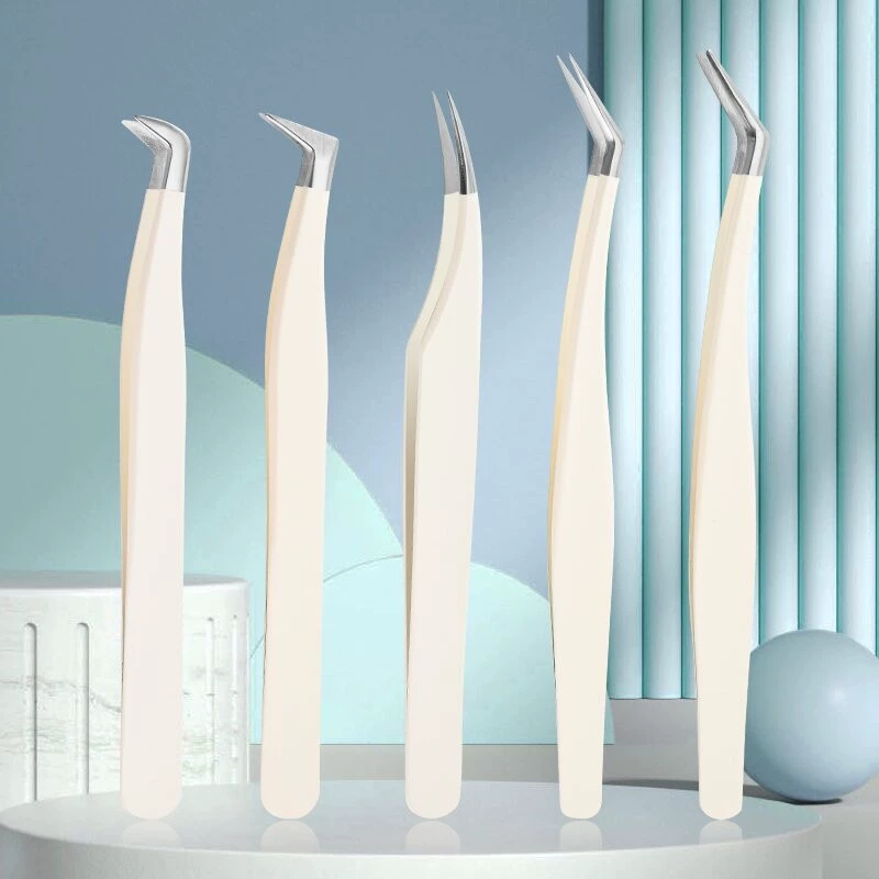 Фабричные щипцы для накладных ресниц Мастер по прививке щипцов для завивки ресниц Дельфин Золотой зажим для перьев Высокоточный зажим для цветения Инструмент Зажим для бровей