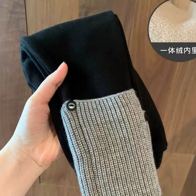 柠里 Demi-season fleece leggings, trousers girl's