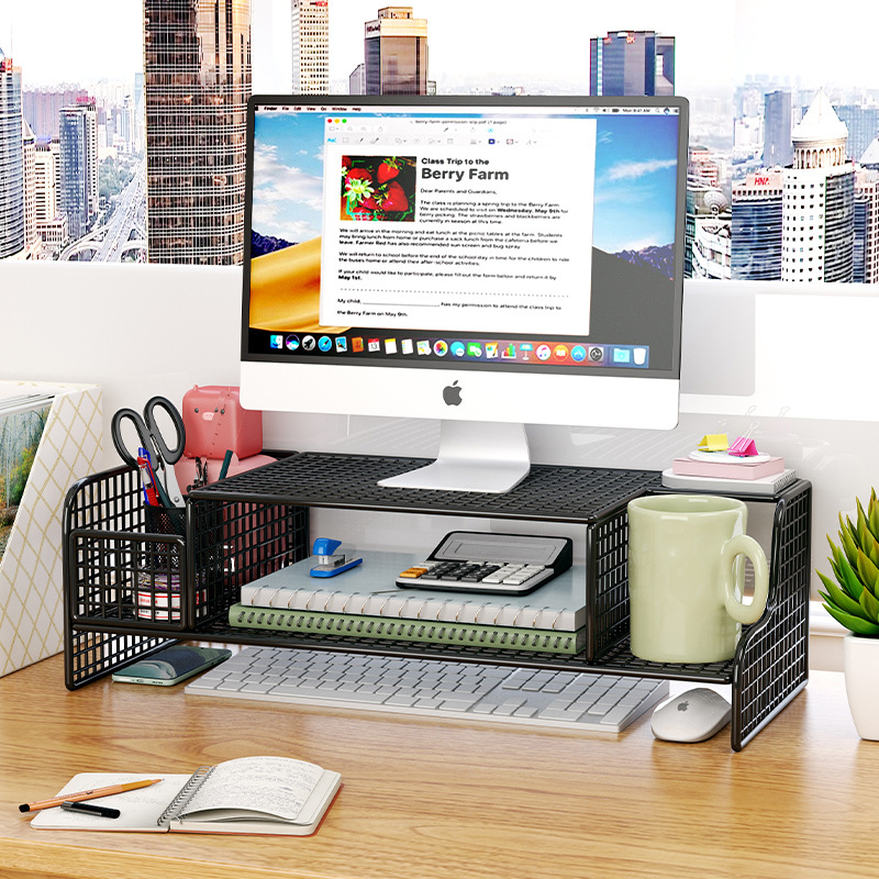 Computer Elevated Rack for Monitor Desktop Bracket for Laptop Cooling Rack for Desktop Bracket for Desk Storage Rack