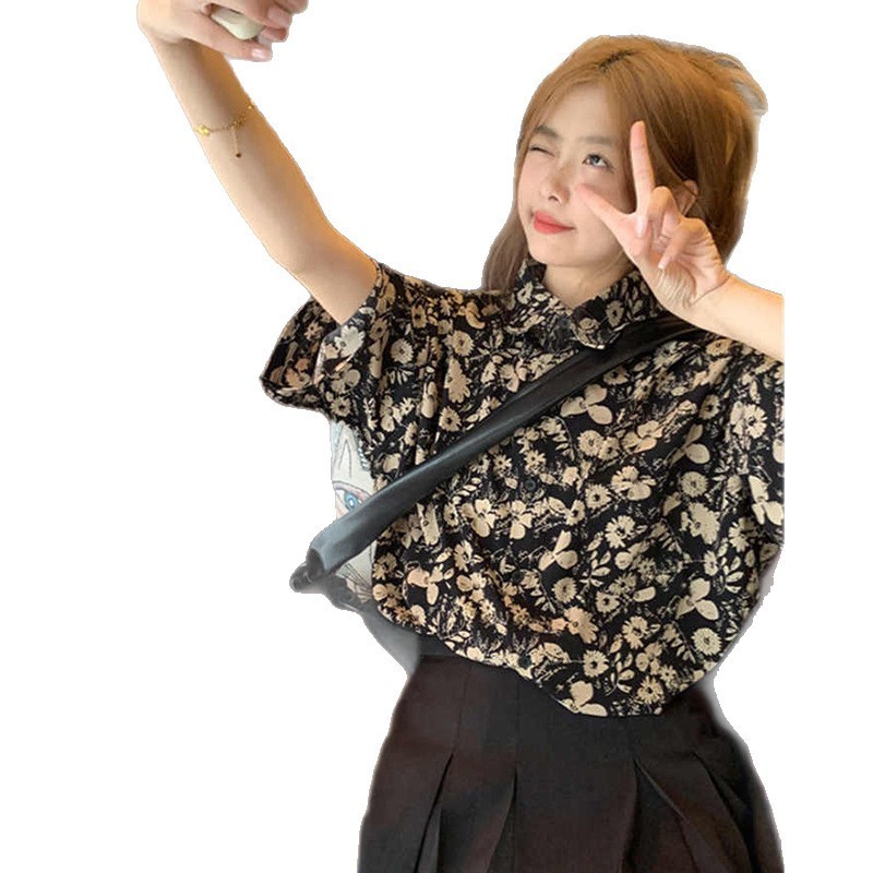 花柄シャツ、カジュアル、男女同型、高級トップス、香港風、ハンサム、若々しい、人気デザイン、半袖|undefined