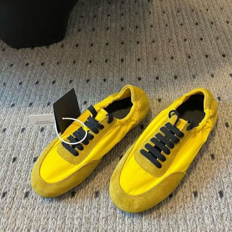 2025 nuevos zapatos deportivos casuales cómodos zapatos de entrenamiento alemanes con cordones de color a juego zapatos de ballet de moda de todo fósforo