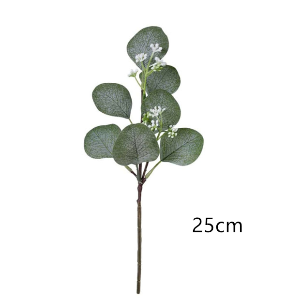 Pieza única de simulación exclusiva transfronteriza con arreglo floral decorativo de eucalipto de frutas hojas de eucalipto Rama corta con fabricante de hojas de dinero de frutas