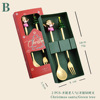 Christmas spoon, cartoon cute set, dessert gift box for elderly