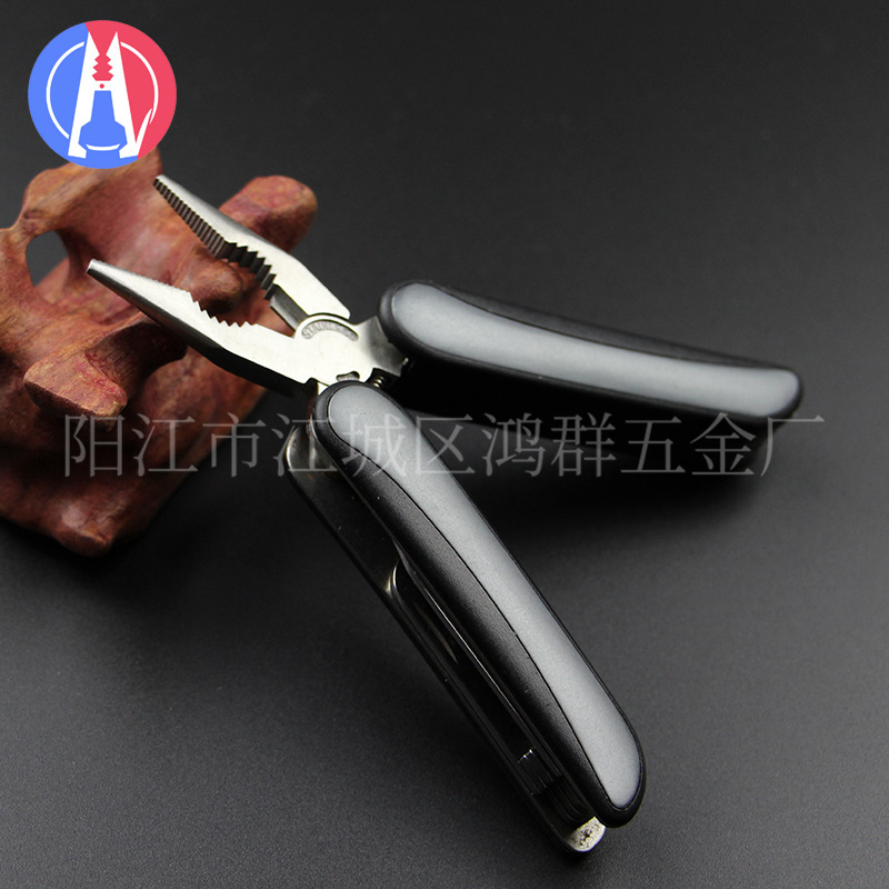 不锈钢A82组合工具钳 可折叠多功能工具钳 户外野营救生工具钳