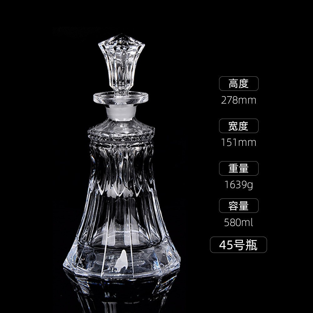 Botellas de vino de cristal transfronterizas directas de fábrica botellas de whisky europeas botellas de licores extranjeros botellas de vino blanco XO