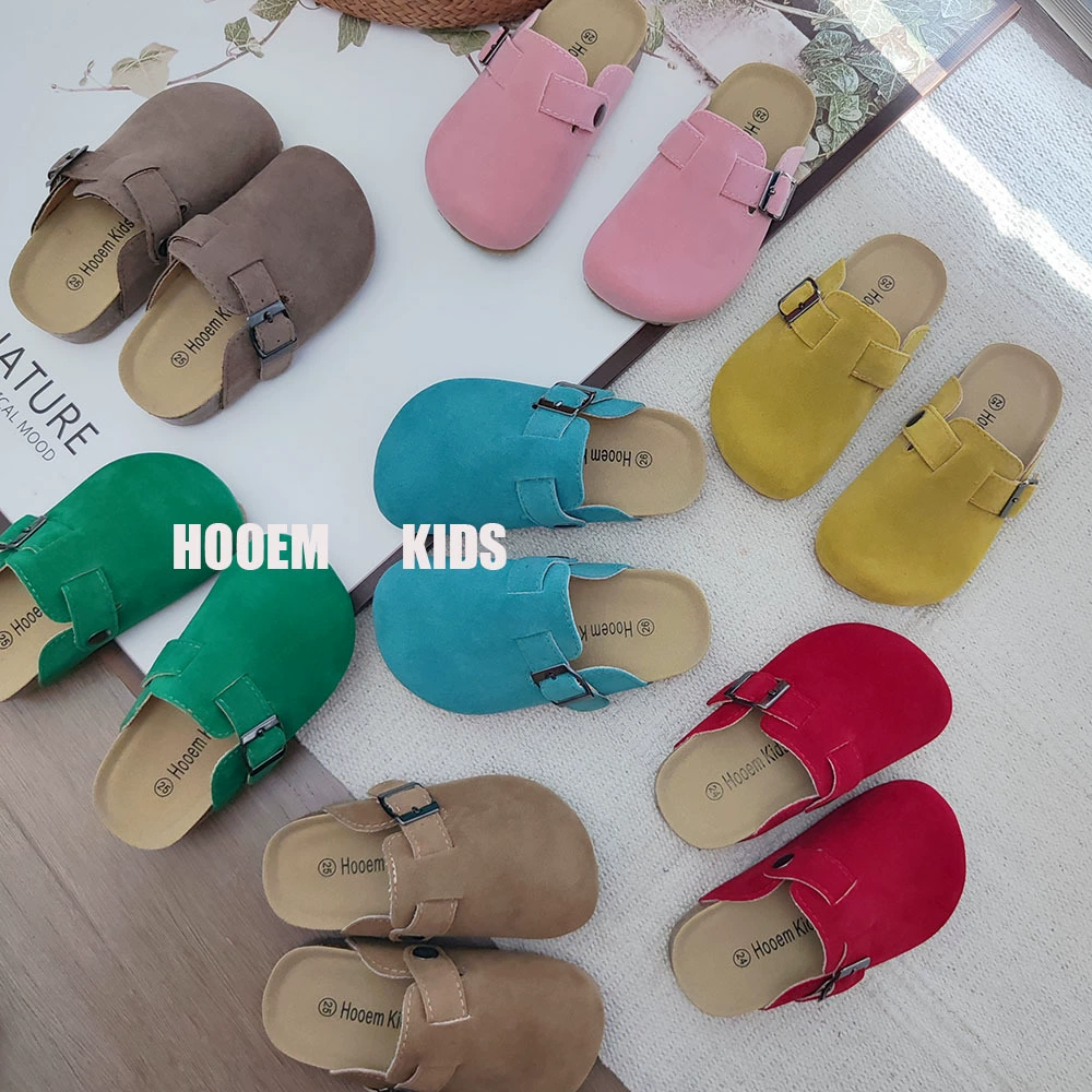 Детские корейские деревянные тапочки из ясеня, осень 2025, закрытые туфли из ясеня для мальчиков, универсальные слипоны для девочек, Boken Kids