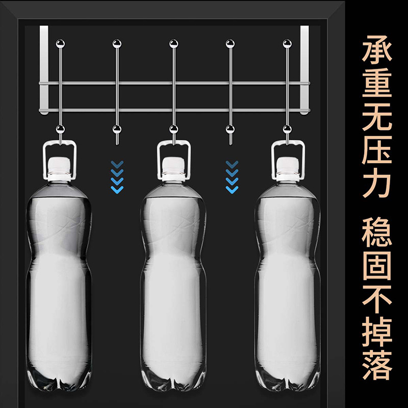 Puerta de Casa gancho trasero galvanoplastia diez perlas sin clavos multi-Colgante rack dormitorio rack de almacenamiento extraíble ropa de hierro sin costura