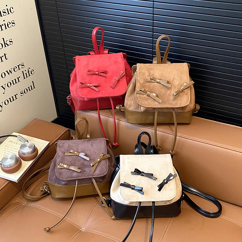 Mochila de mujer de arco encantador estilo estilo mirad color bolsas escolares nuevas mochilas infantiles moda