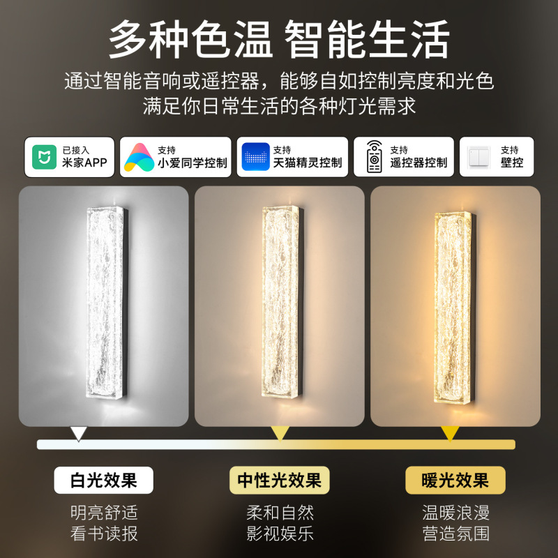 意式轻奢卧室床头壁灯树脂中古风客厅沙发旁过道背景墙装饰灯556L|undefined