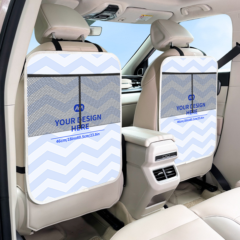 Anti-Kick Bag, Cross-Border Hot-Selling Car Storage Bag, Seat Back Car Storage Bag for Tablets, Car Oxford Cloth Seat Back Bag