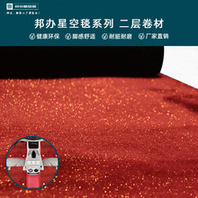 高端汽车脚垫原材料星空毯二层卷材丙纶加厚pvc批发自由裁剪脚垫